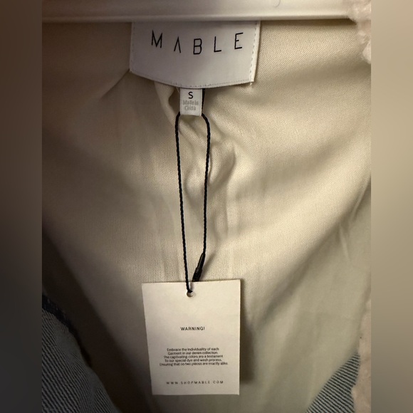 NWT Mable long denim and sherpa coat - Picture 2 of 4